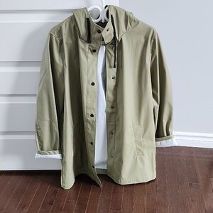 Only Women's Khaki Hooded Raincoat